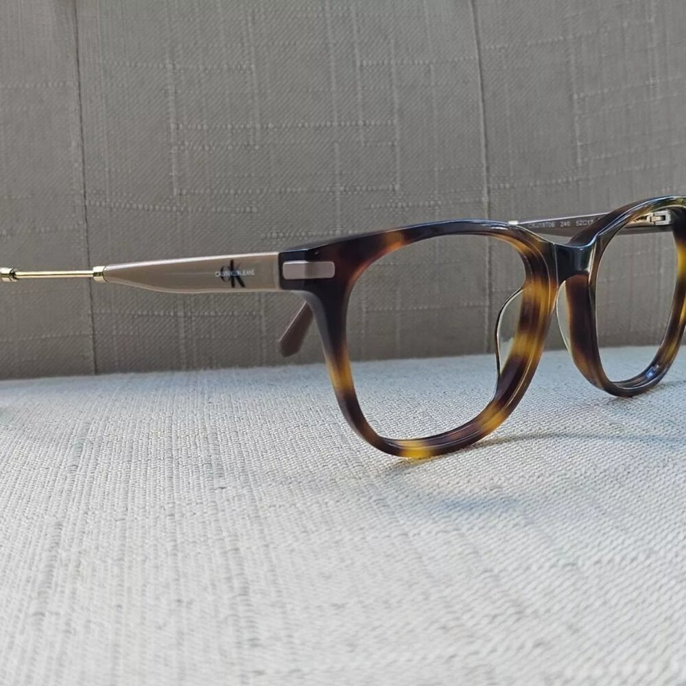 Calvin Klein Jeans Women Eyeglasses/Sunglasses Frame Brown Tortoise Glasses - Picture 3 of 12